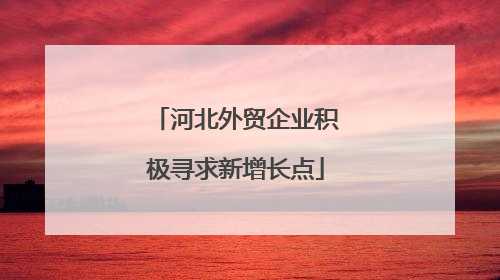 河北外贸企业积极寻求新增长点
