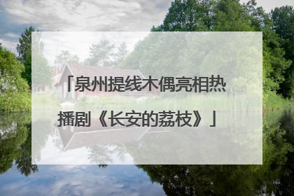 泉州提线木偶亮相热播剧《长安的荔枝》