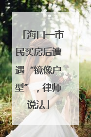 海口一市民买房后遭遇“镜像户型”，律师说法