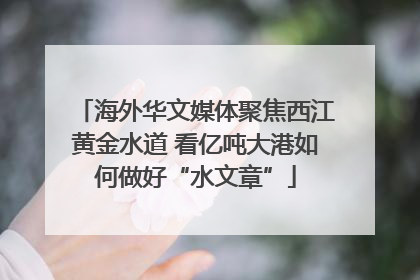 海外华文媒体聚焦西江黄金水道 看亿吨大港如何做好“水文章”