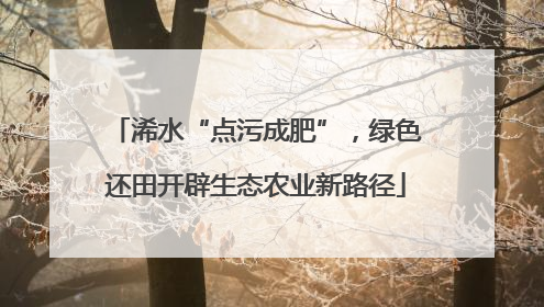 浠水“点污成肥”，绿色还田开辟生态农业新路径