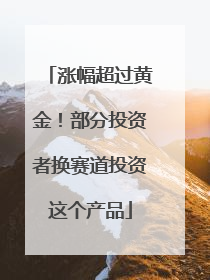 涨幅超过黄金！部分投资者换赛道投资这个产品