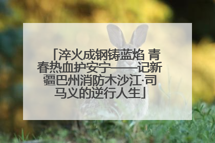淬火成钢铸蓝焰 青春热血护安宁——记新疆巴州消防木沙江·司马义的逆行人生