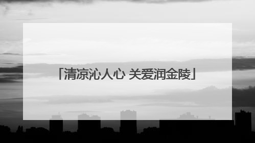 清凉沁人心 关爱润金陵