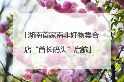 湖南首家南非好物集合店“酋长码头”启航