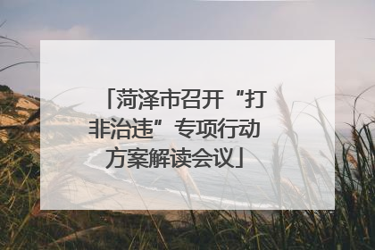 菏泽市召开“打非治违”专项行动方案解读会议