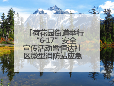 荷花园街道举行“6·17”安全宣传活动暨恒达社区微型消防站应急小分队启动式