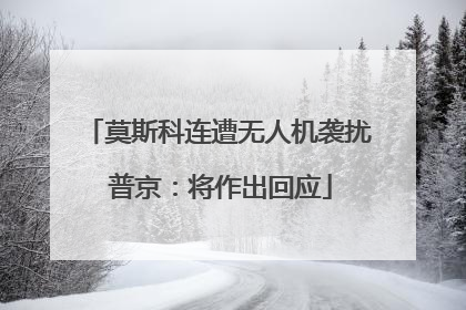 莫斯科连遭无人机袭扰 普京：将作出回应