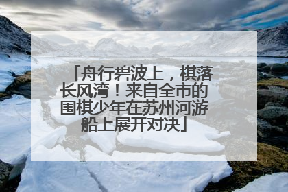 舟行碧波上，棋落长风湾！来自全市的围棋少年在苏州河游船上展开对决