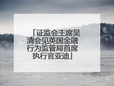 证监会主席吴清会见英国金融行为监管局首席执行官亚迪