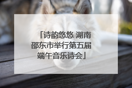 诗韵悠悠 湖南邵东市举行第五届端午音乐诗会