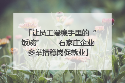 让员工端稳手里的“饭碗”——石家庄企业多举措稳岗促就业