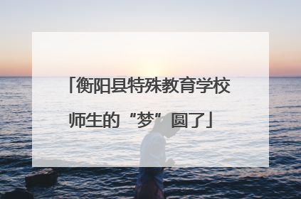 衡阳县特殊教育学校师生的“梦”圆了