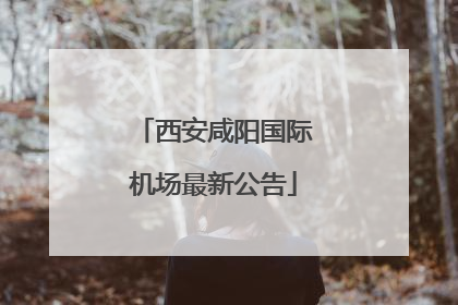 西安咸阳国际机场最新公告