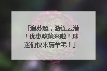 追苏超，游连云港！优惠政策来啦！球迷们快来薅羊毛！
