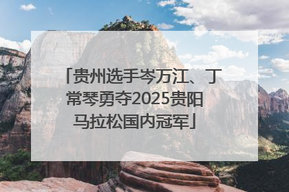 贵州选手岑万江、丁常琴勇夺2025贵阳马拉松国内冠军