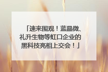 速来围观！蓝晶微、礼升生物等虹口企业的黑科技亮相上交会！