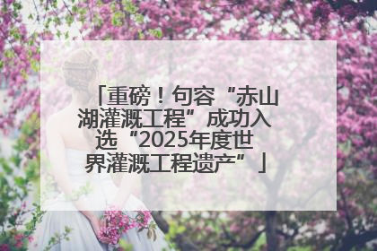 重磅！句容“赤山湖灌溉工程”成功入选“2025年度世界灌溉工程遗产”