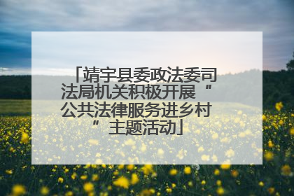 靖宇县委政法委司法局机关积极开展“公共法律服务进乡村”主题活动