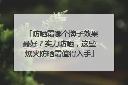 防晒霜哪个牌子效果最好？实力防晒，这些爆火防晒霜值得入手