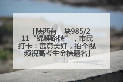 陕西有一块985/211“锦鲤路牌”，市民打卡：寓意美好，拍个视频祝高考生金榜题名