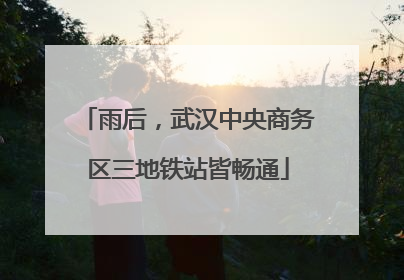 雨后，武汉中央商务区三地铁站皆畅通