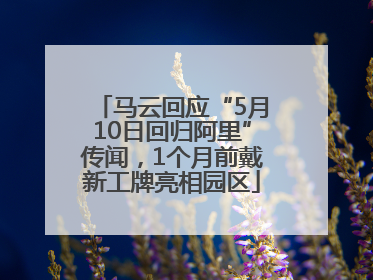 马云回应“5月10日回归阿里”传闻，1个月前戴新工牌亮相园区