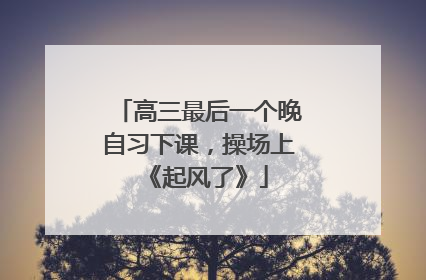 高三最后一个晚自习下课，操场上《起风了》
