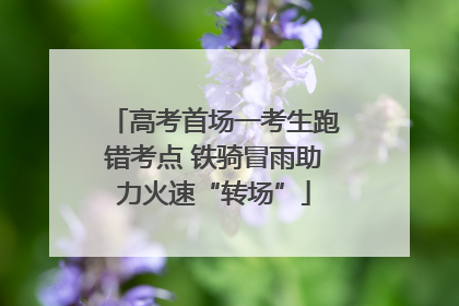 高考首场一考生跑错考点 铁骑冒雨助力火速“转场”