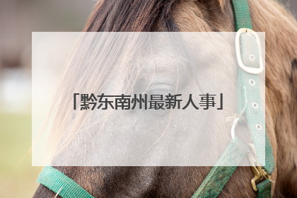 黔东南州最新人事