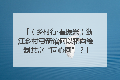 （乡村行·看振兴）浙江乡村弓箭馆何以靶向绘制共富“同心圆”？