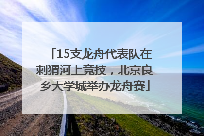 15支龙舟代表队在刺猬河上竞技，北京良乡大学城举办龙舟赛