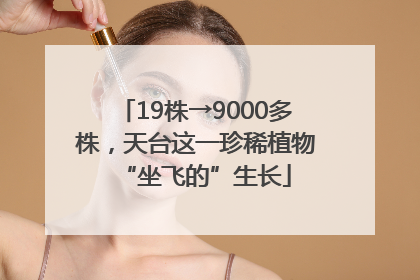 19株→9000多株，天台这一珍稀植物“坐飞的”生长