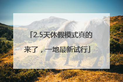 2.5天休假模式真的来了，一地最新试行