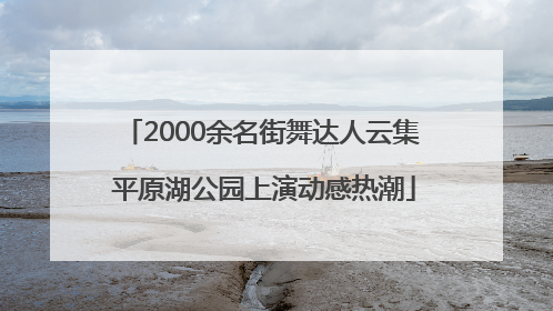 2000余名街舞达人云集 平原湖公园上演动感热潮