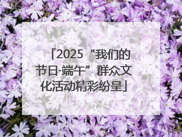 2025“我们的节日·端午”群众文化活动精彩纷呈