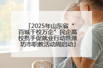 2025年山东省“百城千校万企”民企高校携手促就业行动暨潍坊市职教活动周启动