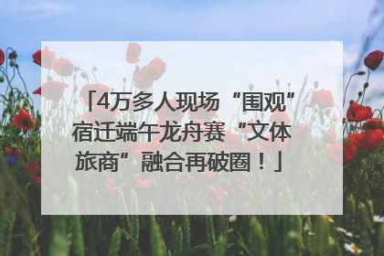 4万多人现场“围观” 宿迁端午龙舟赛“文体旅商”融合再破圈！