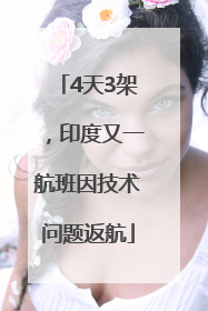 4天3架，印度又一航班因技术问题返航