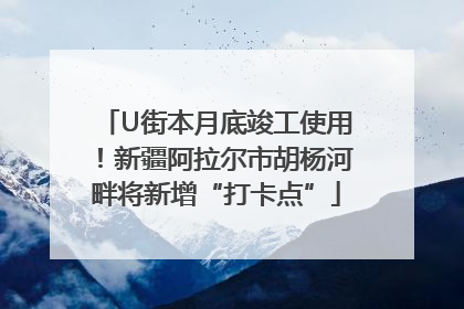 U街本月底竣工使用！新疆阿拉尔市胡杨河畔将新增“打卡点”